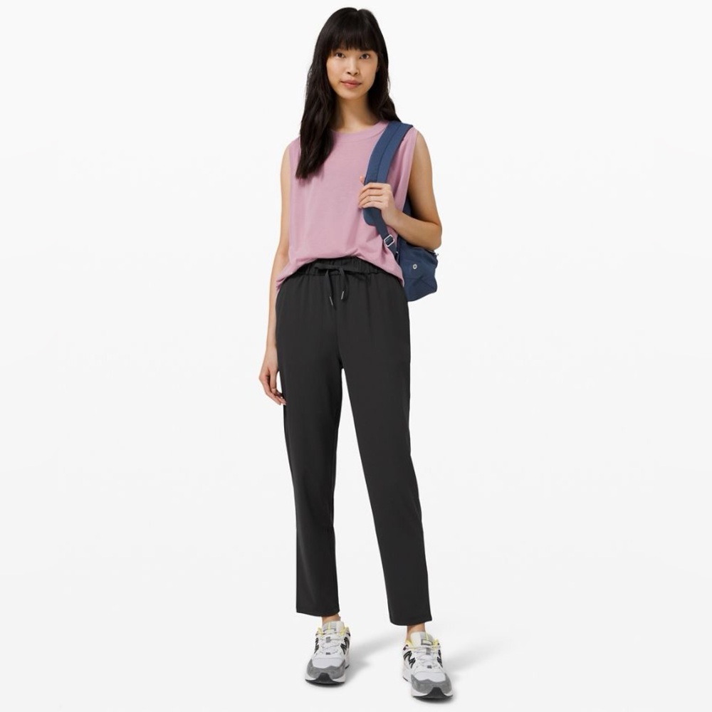 Lululemon Keep Moving Black High-Rise 7/8 Athletic Tapered Ankle Pants Joggers 8